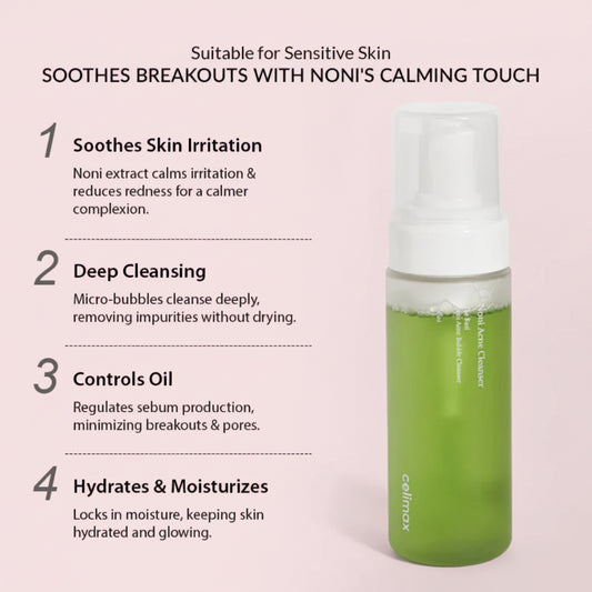 The Real Noni Acne Bubble Cleanser Celimax.